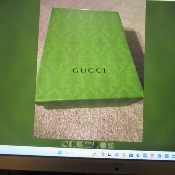 GUCCI Black Canvas Leather High Top Sneakers Tennis Shoes Interlocking GG 44 10 main image 5